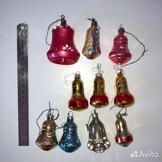 Ёлочные игрушки СССР стекло