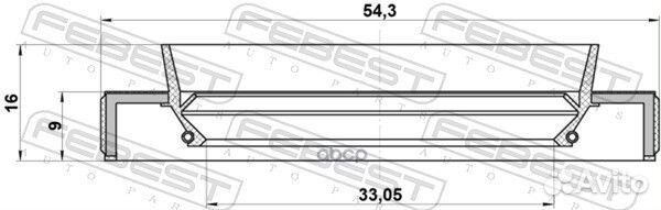 95HBY-35540916R сальник привода 35X54X9X16 95HB