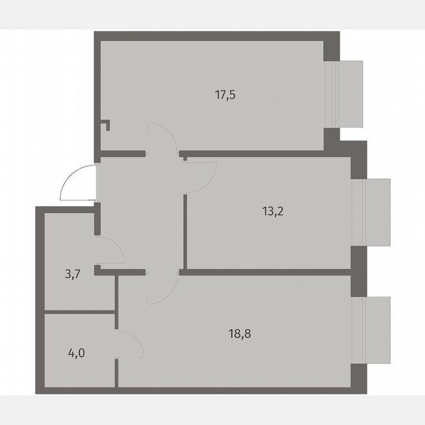 2-к. квартира, 64 м², 2/8 эт.