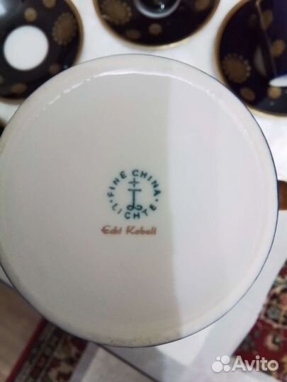 Сервиз кофейный гдр, новый. Кобальт. Винтаж