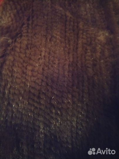 Шуба полушубок из вязаной норки