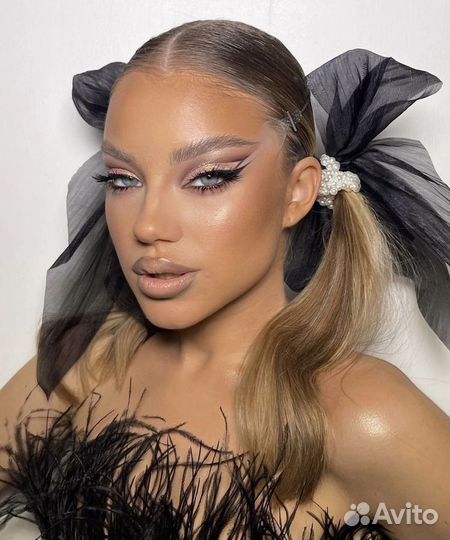 Топ с перьями страуса S