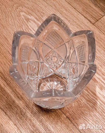 Ваза для цветов хрустальная СССР