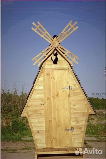 Дачный туалет с декором и установкой фкб 875
