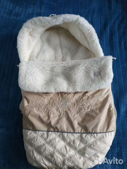 Теплый конверт из овчины