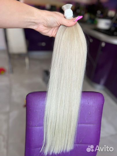 Волосы для наращивания 50 см блонд