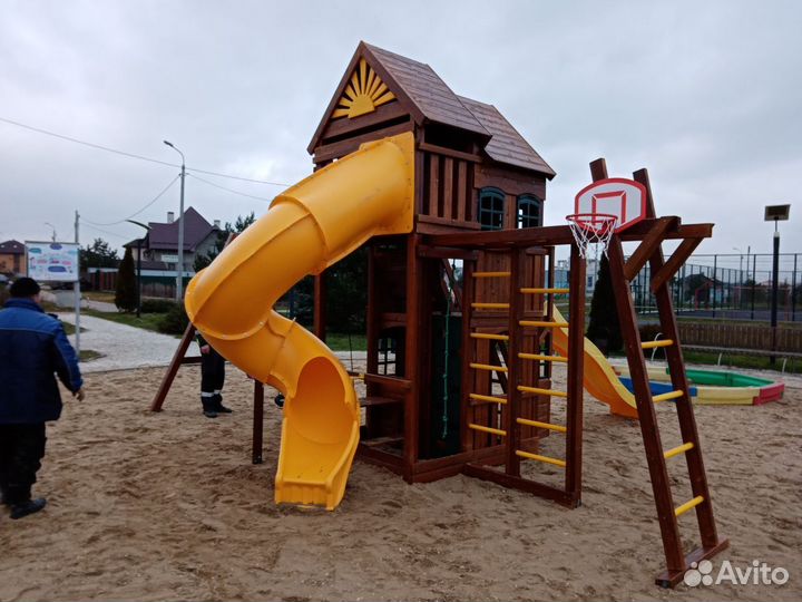 Игровые деревянные площадки для детей