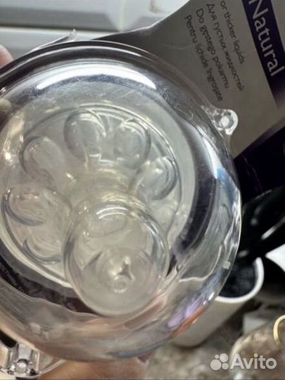 Соска 6+ для бутылки avent natural