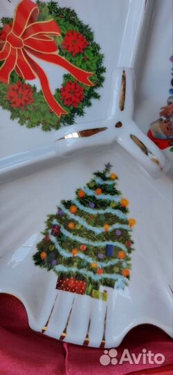 Менажница. Блюдо. Конфетница. Новогодняя