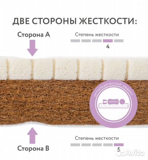 Детская кроватка с продольным маятником + матрас