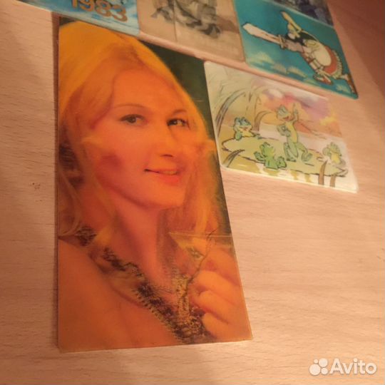 Переливные календарики Открытки Винтаж гдр