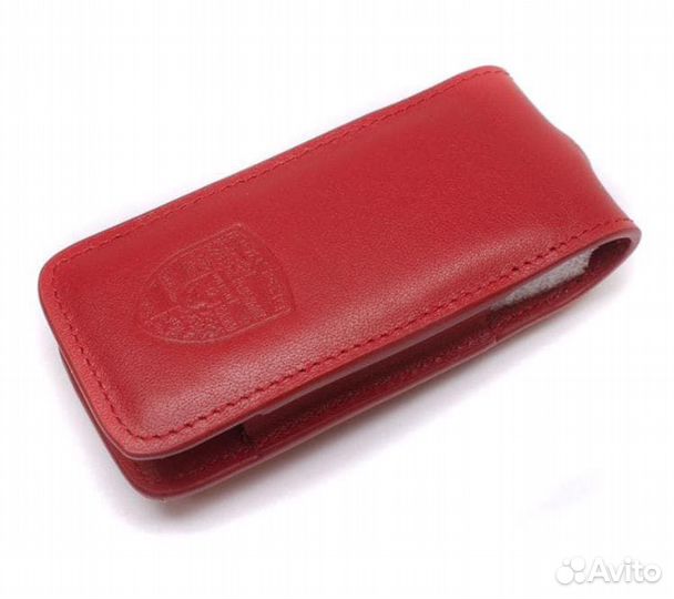 Чехол для ключа Porsche красная кожа