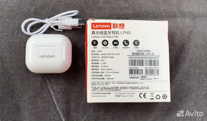 Беспроводные наушники Lenovo LP40