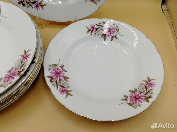 Тарелка глубокая 23см Цветы фарфор Yamatsu Япония