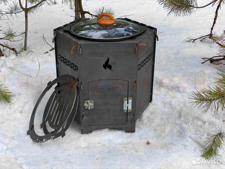 Печь для казана четыре в одном