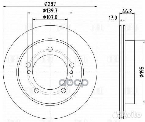 Диск тормозной suzuki jimny 1.3 98- (с № шасси