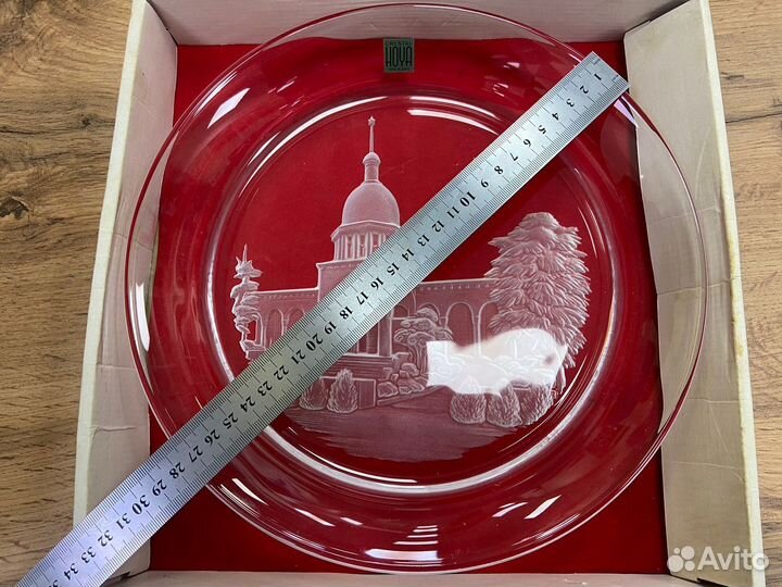 Блюдо. тарелка. япония. Hoya crystal. Оригинал