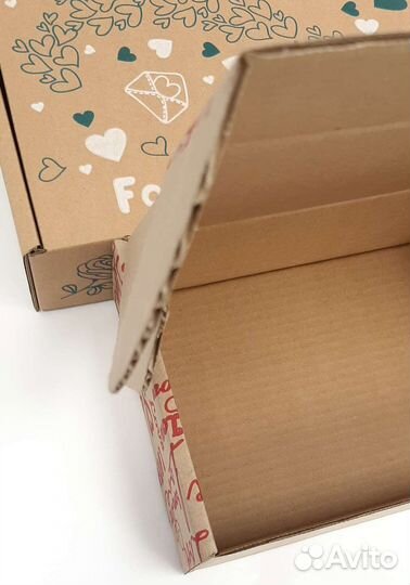 Крафтовые коробки с рисунком