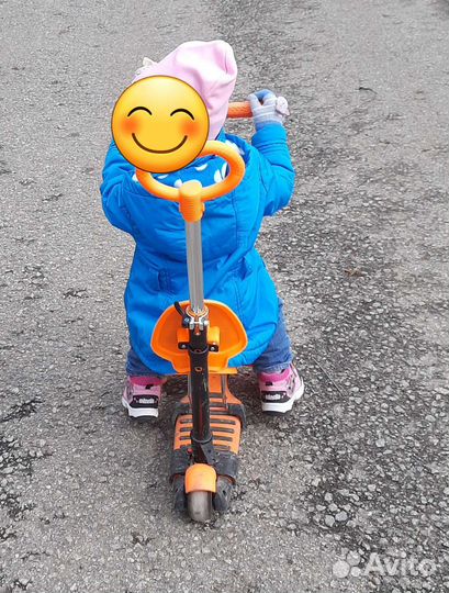 Самокат беговел 5 в 1 Божья коровка