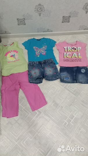 Пакет вещей 128 для девочки кофты джинсы