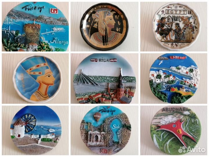 Сувенирные тарелочки-магниты