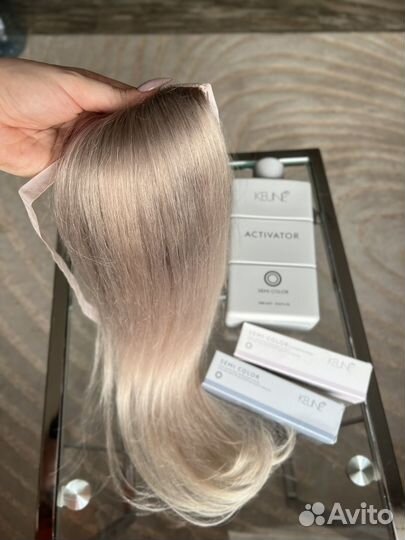 Накладной хвост шиньон блонд