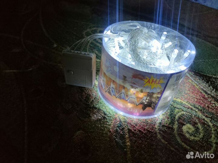 Новогодняя гирлянда штора 2х2