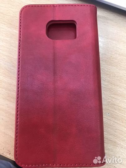 Чехол книжка для samsung s7 красный новый