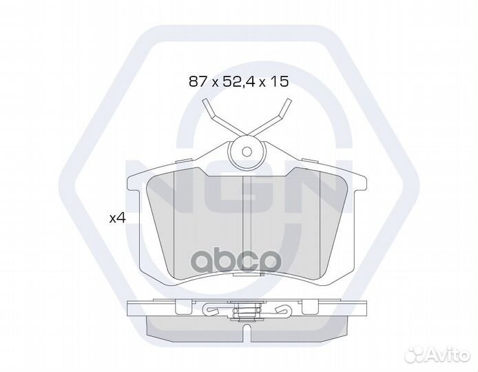 Колодки тормозные дисковые керамические зад