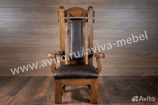 Кресло Трон из массива дерева