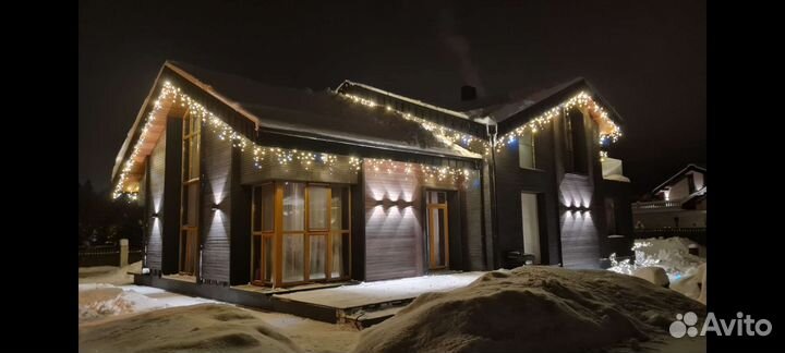 Украшение загородного дома к новому году