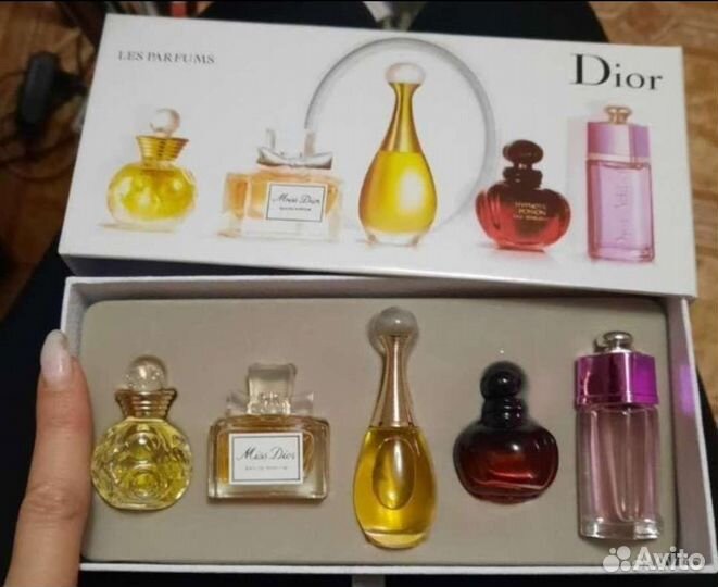 Подарочный набор Духи парфюм Dior 5 шт по 5 мл