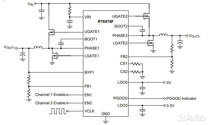 Микросхема RT6576F 6S 7B