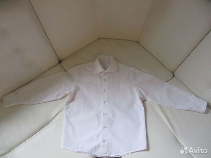Рубашка белая на мальчика х/б 116 размер