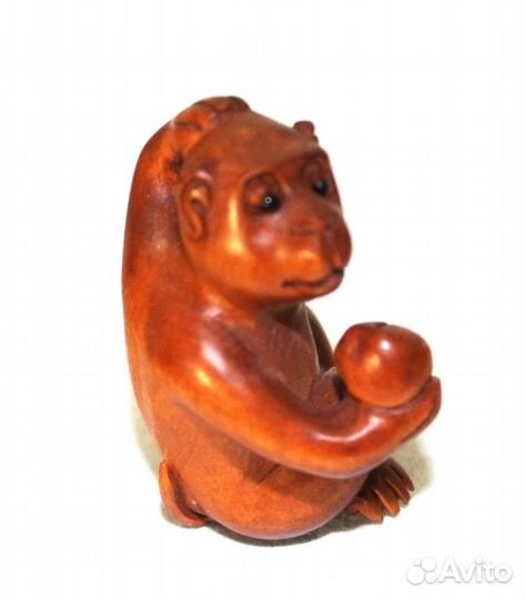 Статуэтка Обезьяна - Нэцкэ из Дерева Самшит ru*87