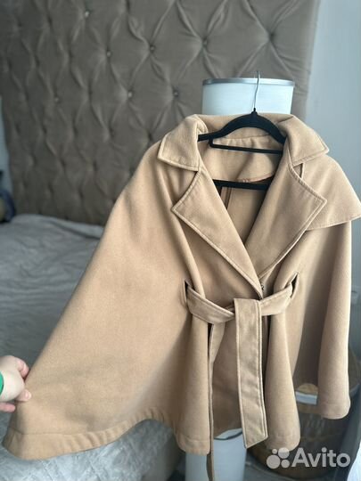 Тренч пончо пальто оверсайз