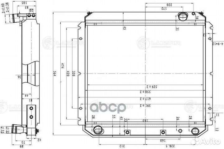 Радиатор ЗИЛ 5301 Бычок LRc06301b luzar