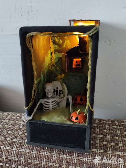 Book nook,диорама,подарок на Хеллоуин