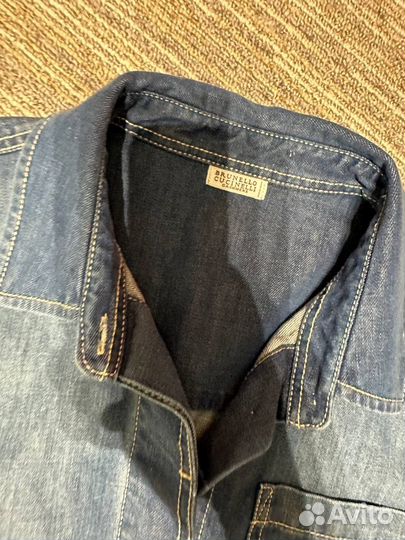 Джинсовая рубашка brunello cucinelli s-m-l