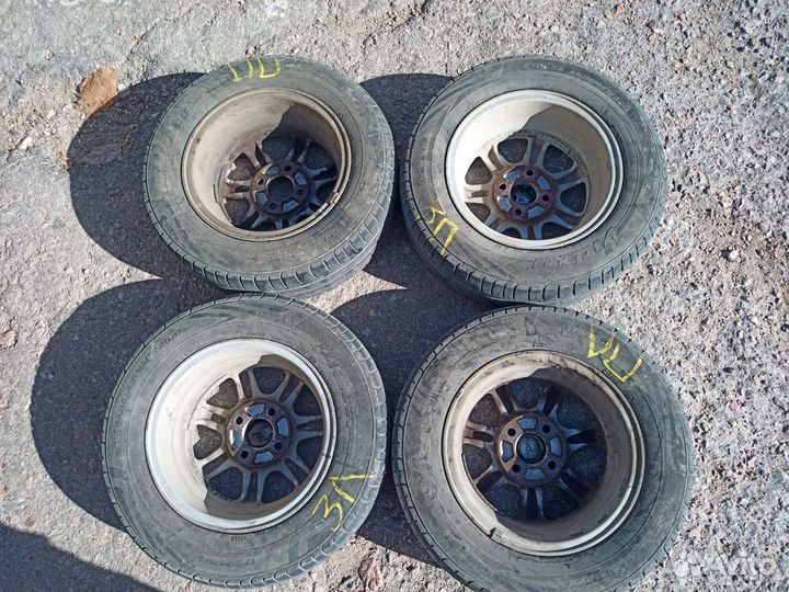 Литые диски nissan r13 с резиной