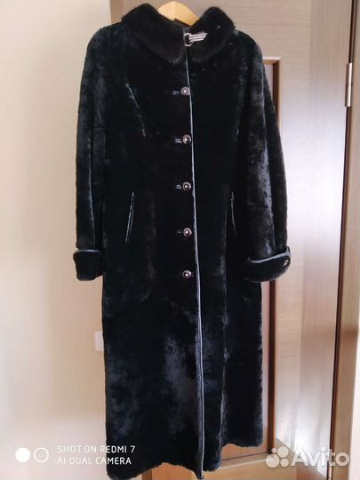 Шуба мутон длинная