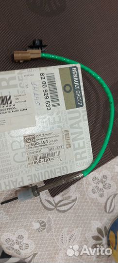 Датчик температуры выхлопных газов на Сценик 3