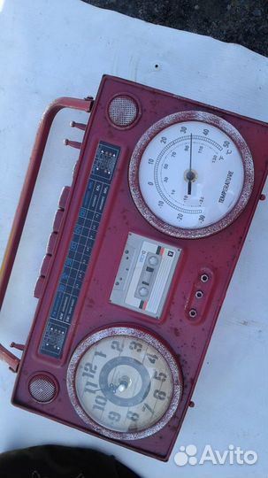 Часы с термометром под старину