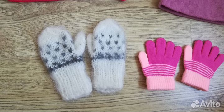 Комплект шапки варежки перчатки от 0 до 18 месяцев