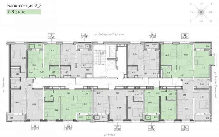 1-к. квартира, 38 м², 7/13 эт.