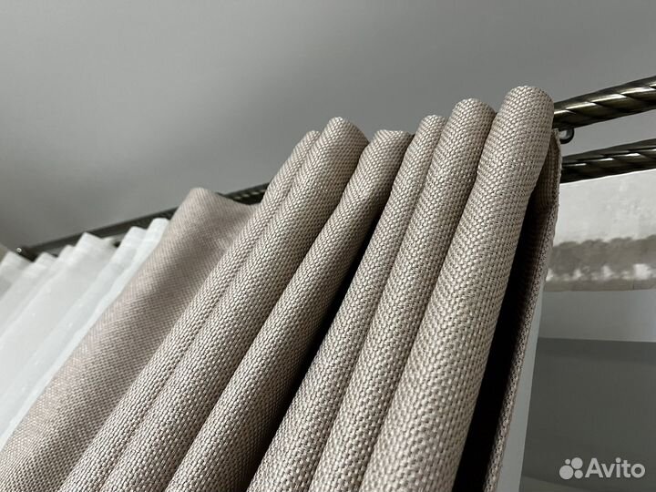 Шторы с гардиной 2 шт по 2 м