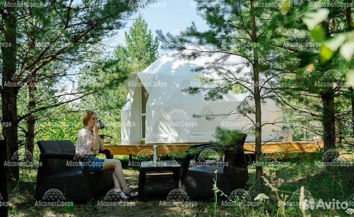Геокупол с утеплением. Шатер для глэмпинга. Юрта