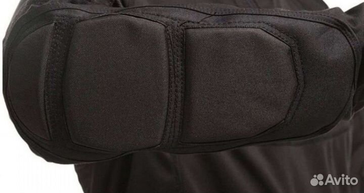 Тактический боевой костюм чёрный с бронежилетом