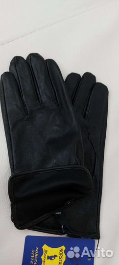 Мужские перчатки из натуральной кожи на шёлке