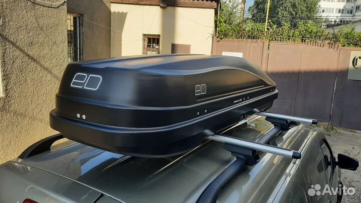 Автобокс на крышу Магнум 330, 185 см, черный